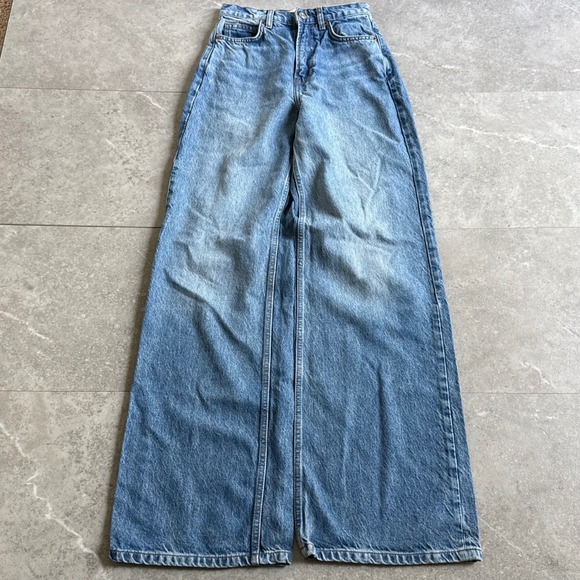Reformation Denim - Reformation Cary High Rise Slouchy Wide Leg Jeans Size 23
